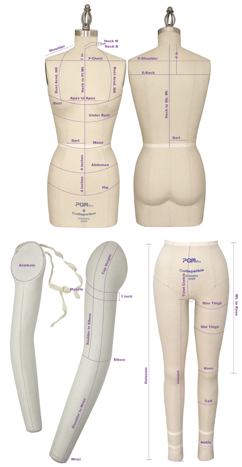 Fabulous Fit® Studio Dress Form - Women's Half Leg Flat Bust (Original  Edition)